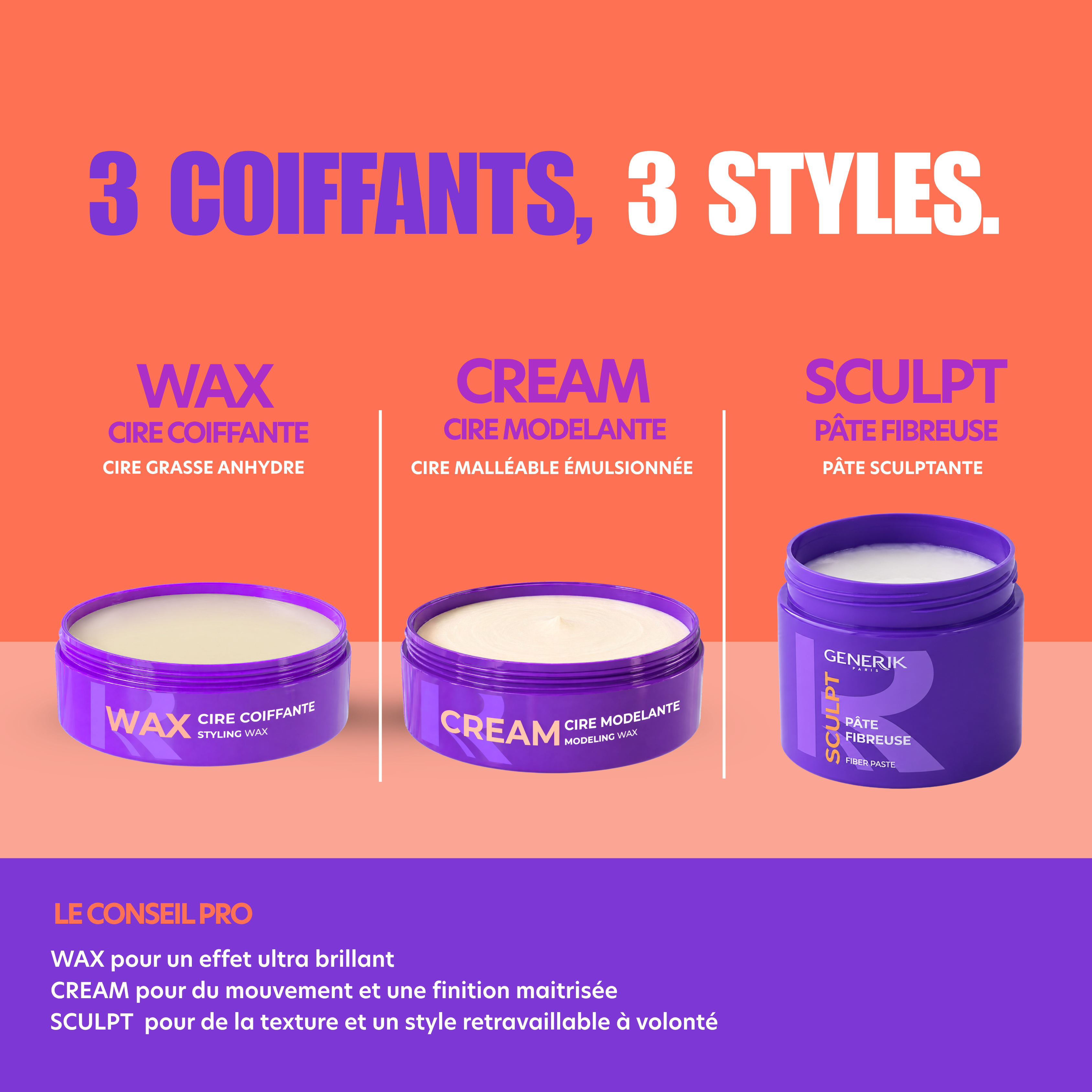 Coiffage Generik New Look — Gamme Complète Styling (12 Produits)