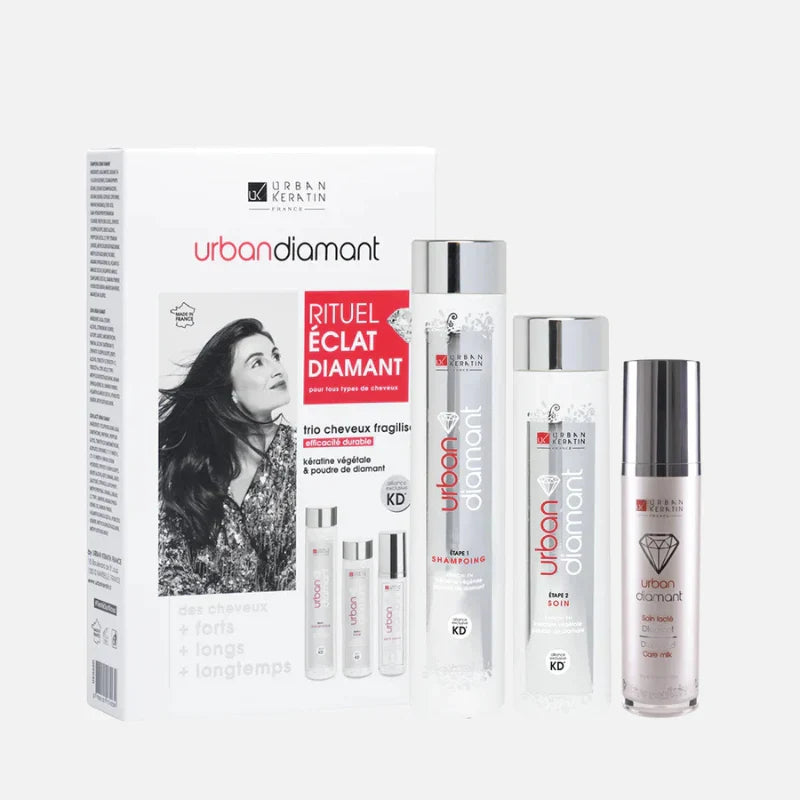 Trio Urban Diamant – Rituel Cheveux Fragilisés Brillance & Réparation | Keraliss