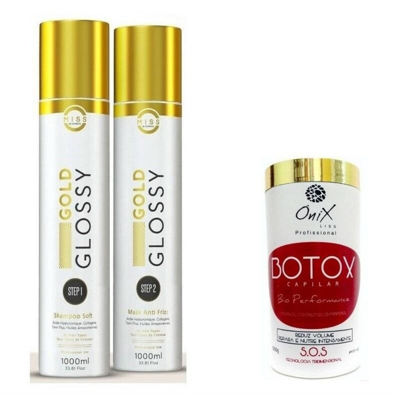 Lissage Au Tanin<br /> Glossy Gold & Onix Liss 3 produits