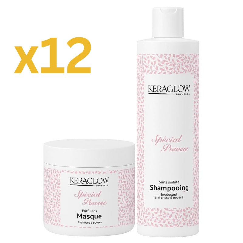 Lot Pour Pro Kit Sans Sulfate KeraGlow Spécial Pousse