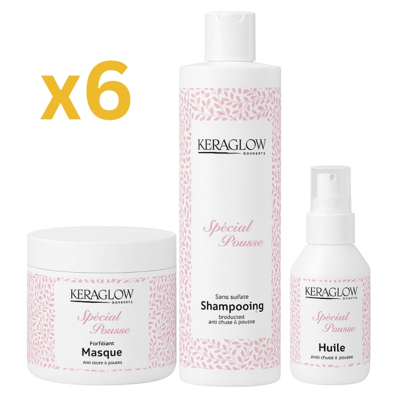 Lot Pour Pro Kit Sans Sulfate KeraGlow Spécial Pousse