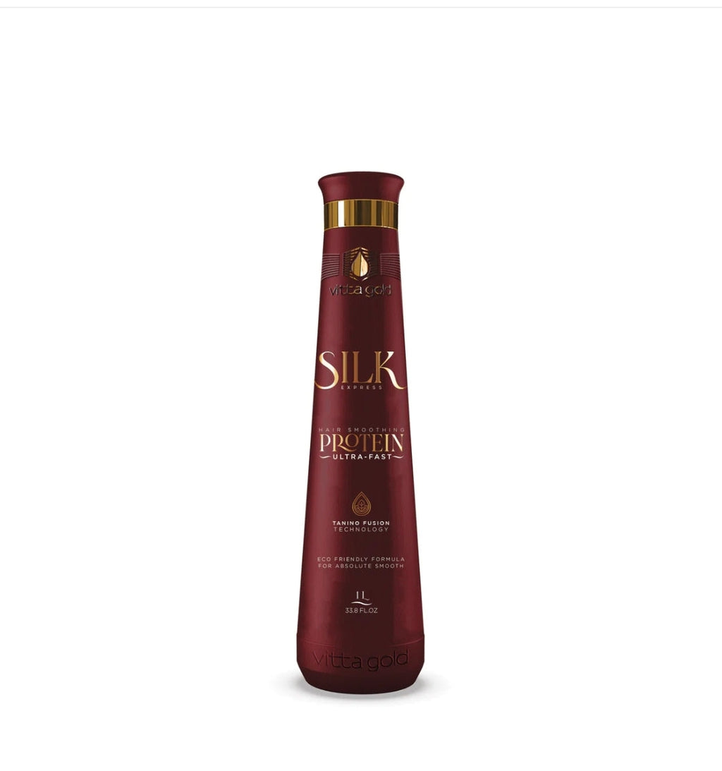Lissage Brésilien Silk Express Vitta Gold – Sans Formol, Pose 15 min, Effet Lisse Immédiat (1L)