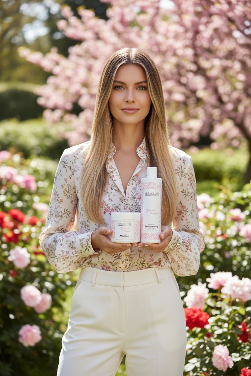 KERAGLOW Shampoing, Masque Spécial Pousse – & Huile Anti-Chute Énergisants sans Sulfate