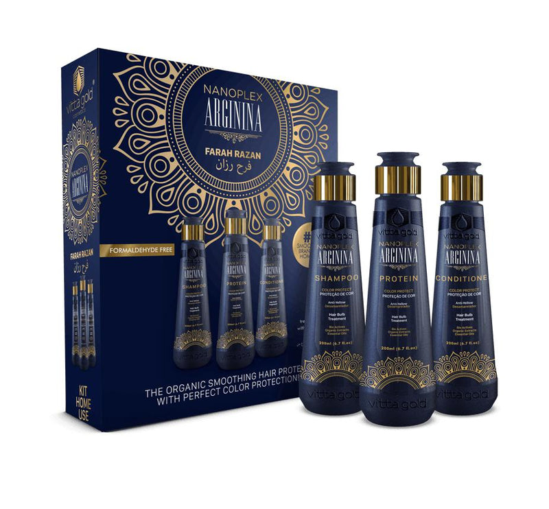 Lissage brésilien Nanoplex Arginina™ 3x200ml - Coffret lissagepour les Cheveux
