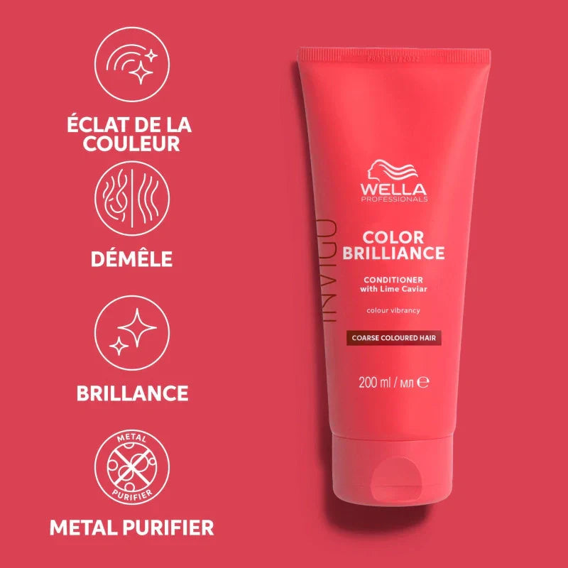 Conditionneur Invigo Color Brilliance Wella – Cheveux Épais Colorés | Keraliss Lissage