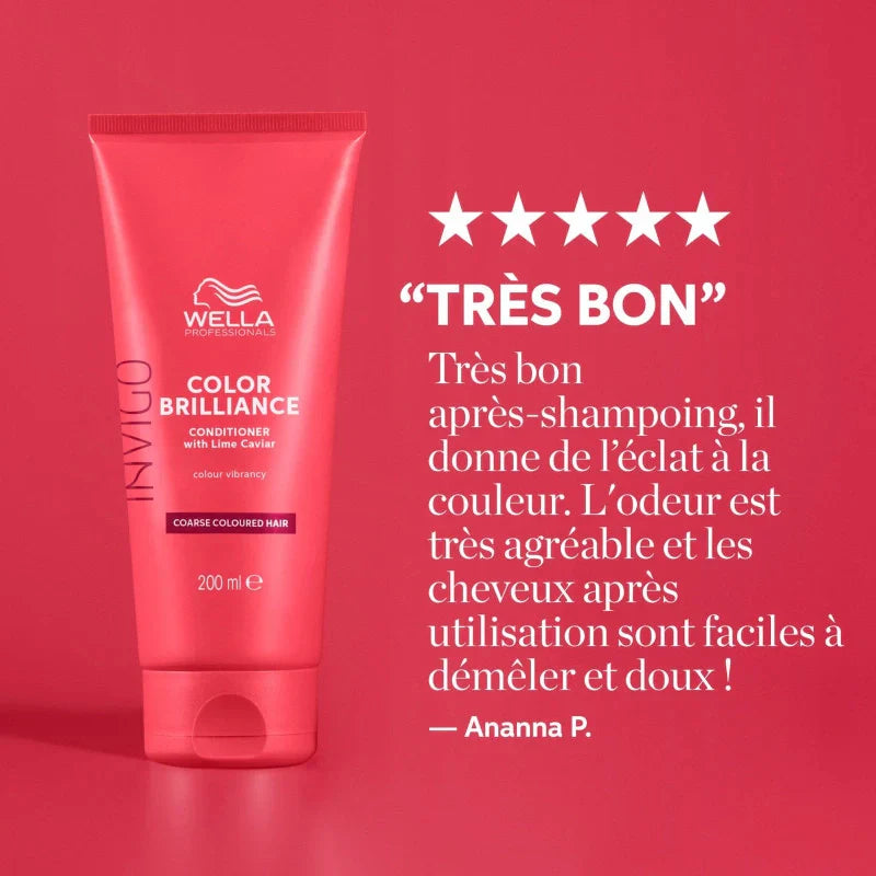 Conditionneur Invigo Color Brilliance Wella – Cheveux Épais Colorés | Keraliss Lissage