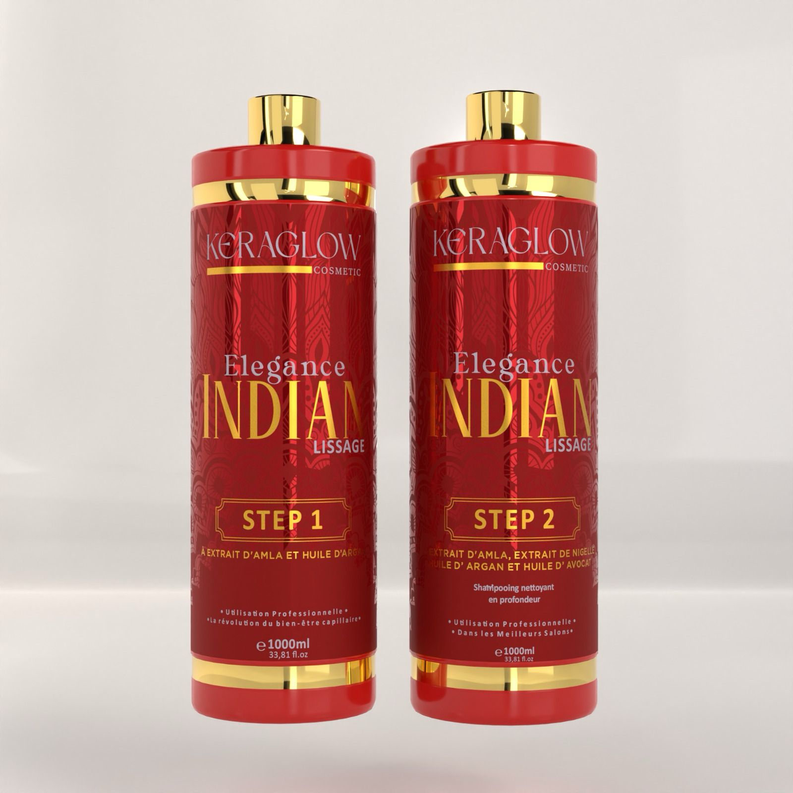Lissage Indien KERAGLOW – Huile d’Amla & Huiles Végétales