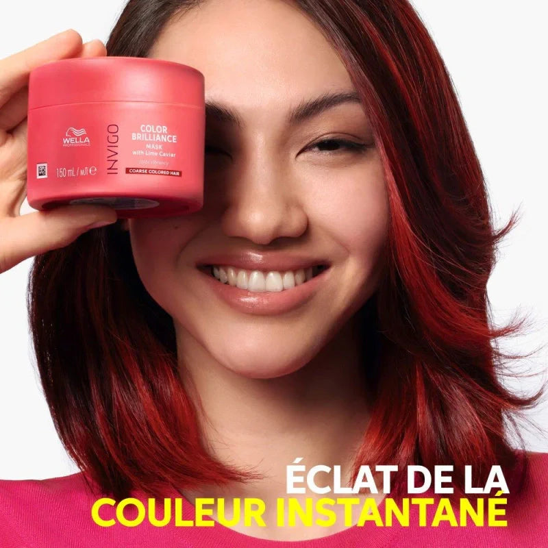 Masque Invigo Color Brilliance Wella – Cheveux Épais Colorés | Keraliss Lissage