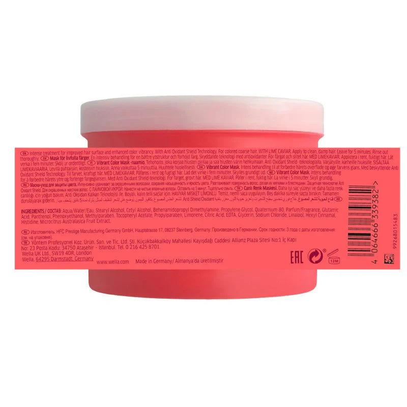 Masque Invigo Color Brilliance Wella – Cheveux Épais Colorés | Keraliss Lissage