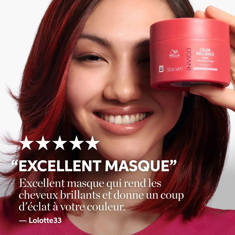 Masque Invigo Color Brilliance Wella – Cheveux Fins Colorés | Keraliss Lissage