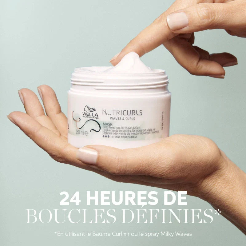 Masque Profond Anti-Frisottis Nutricurls Wella – Boucles & Ondulations | Keraliss Lissage