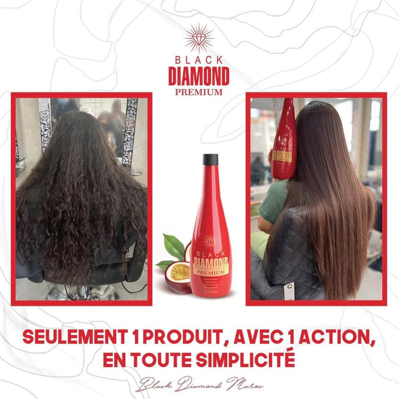 Mutamba Cosmetic Black Diamond Premium — Lissage Brésilien Réducteur de Volume Sans Formol 1L