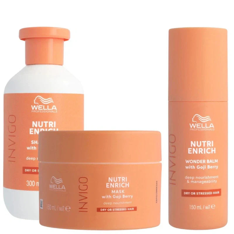 Routine Merveilleuse Invigo Nutri-Enrich Wella – Trio Nutrition Intense | Keraliss Lissage